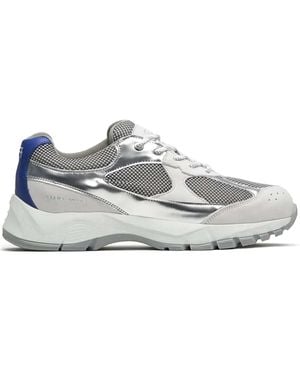 Filling Pieces Metallic Mesh Panelled Trainers - White