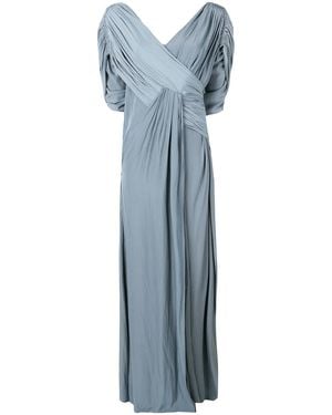 Lanvin Gathered Voile Gown - Blue