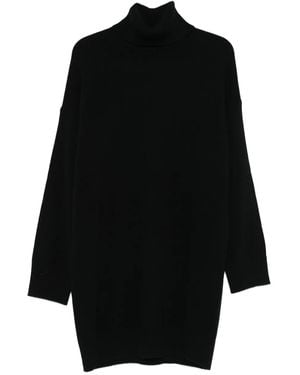Roberto Collina Long Sleeve Mini Dress - Black