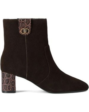 Kurt Geiger 55Mm Chelsea Embossed-Tab Ankle Boots - Black