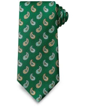 Bona Furtuna Paisley-Print Silk-Twill Tie - Green