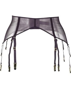 Maison Close Sheer Garter Belt - Purple