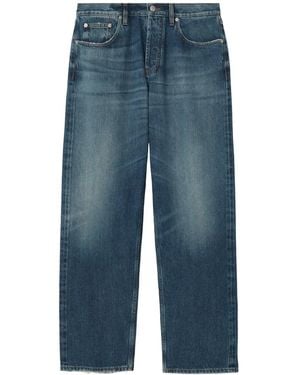 Burberry Mid-Rise Wide-Leg Jeans - Blue