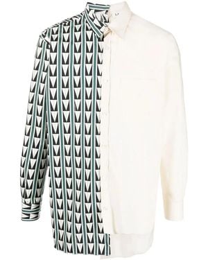 Lanvin Patchwork Geometric Print Shirt - White