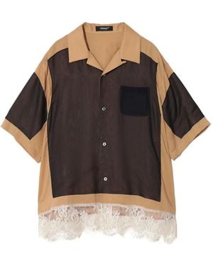 Undercover Lace-Detailing Shirt - Black
