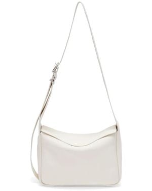 Jil Sander レザー ショルダーバッグ - ホワイト