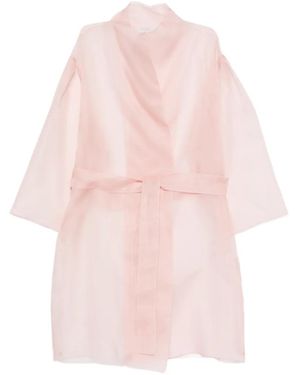 Antonelli Sheer Wrap-Style Dress - Pink