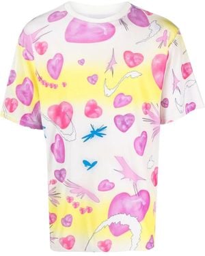 Liberal Youth Ministry Velvet-Hearts Short-Sleeve T-Shirt - Pink