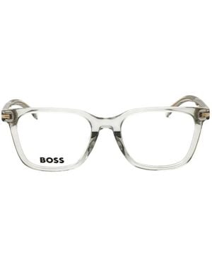 BOSS Rectangle-Frame Glasses - Natural