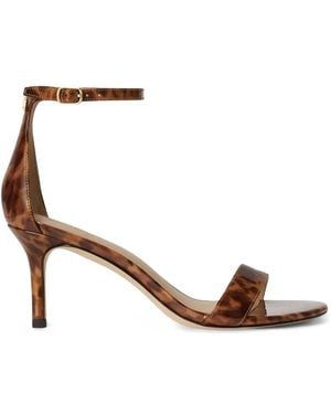 Ralph Lauren Allie Tortoiseshell-Print Sandals - Brown