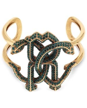 Roberto Cavalli ロゴプレート ブレスレット - メタリック