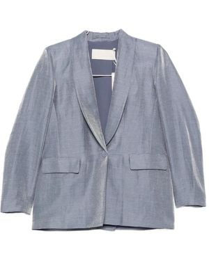 iBlues Metallic Single-Breasted Jacket - Blue