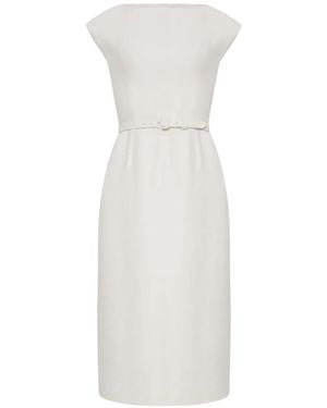 Adam Lippes Adeleine Belted Dress - White