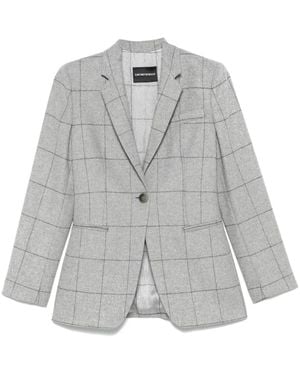 Emporio Armani チェック ジャケット - グレー