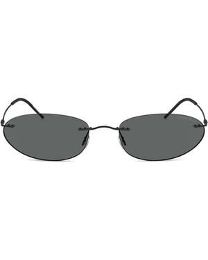 Giorgio Armani Oval Frame Sunglasses - Brown