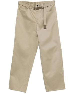 Sacai Belted Trousers - Natural