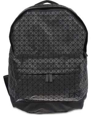Issey Miyake Geometric-Pattern Leather Backpack - Black