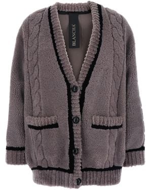 Blancha Cardigan Con Scollo A V - Grigio