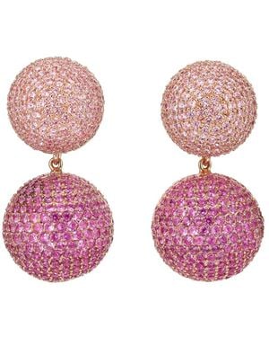 Anabela Chan 18K Rose Vermeil Bauble Sapphire Earrings - Pink