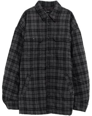 Willy Chavarria Plaid Shirt - Black