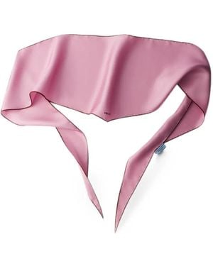 Prada Printed Twill Scarf - Pink