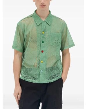 Brain Dead Lace Short-Sleeve Shirt - Green