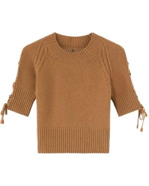 Ermanno Scervino T-Shirt Aus Kaschmir - Braun
