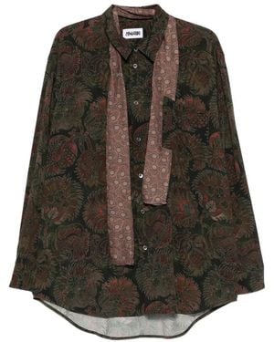 Magliano Liquid Penna Long-Sleeve Shirt - Brown