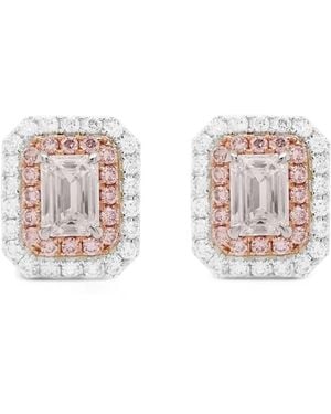 HYT Jewelry 18K And Rose Diamond Earrings - White