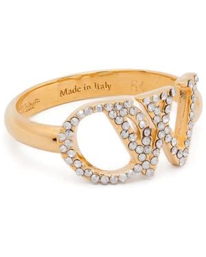 Off-White c/o Virgil Abloh Ring Verfraaid Met Stras - Metallic