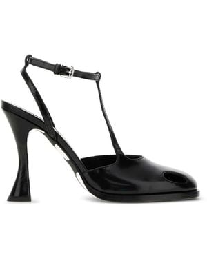 Moschino T-Bar Cut-Out Pumps - Black
