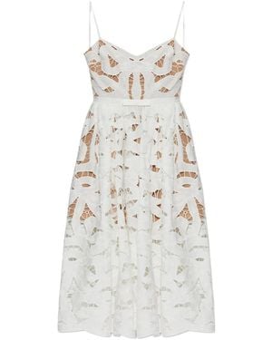Self-Portrait Bow-Detail Dress - White