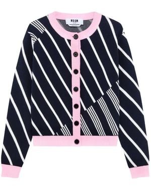 MSGM Geknöpfter Cardigan - Blau