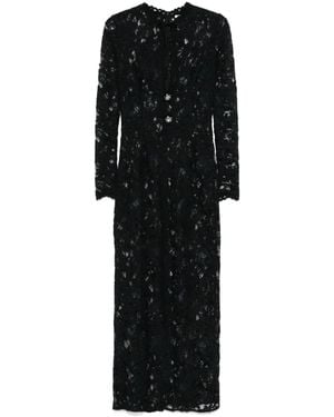 MANURI Laced Midi Dress - Black