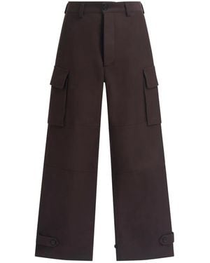 Marni Cotton Cargo Trousers - Blue