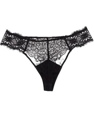 Lise Charmel Tanga Sublime de encaje - Negro