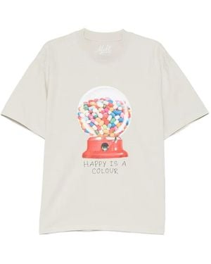 Melt Graphic-Print T-Shirt - White