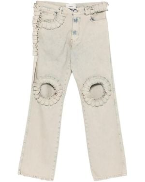 Coperni Ruffled Jeans - Natural