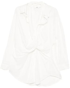 B+ AB Twist-Front Shirt - White