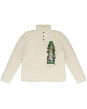 Who Decides War Button-Down Jumper - White