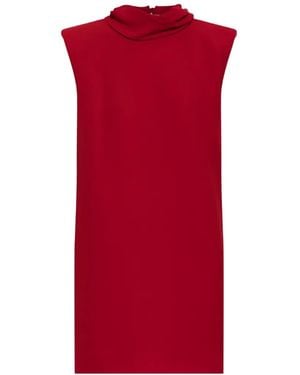 Valentino Garavani Robe En Soie À Dos Ouvert - Red