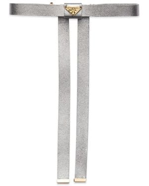 Prada Logo Hair Clip - White