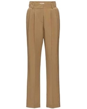 Magda Butrym Pleated Straight-Leg Trousers - Natural
