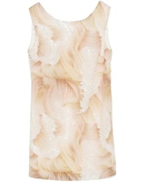 DE SANTIS Sequin Mini Dress - White