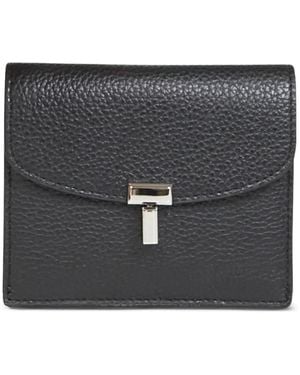 TOTEME Grained-Leather Wallet - Black