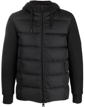 Herno Hooded Hybrid Down-Padded Jacket - Black