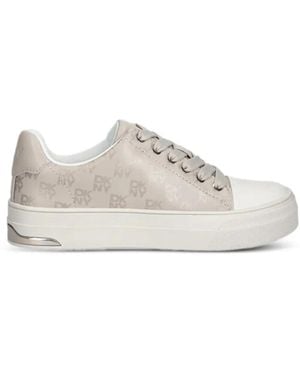 DKNY Logo Print Sneakers - White
