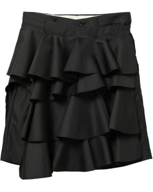 Comme des Garçons Draped Tailored Shorts - Black