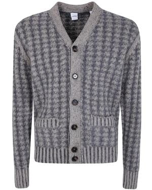 Aspesi Cardigan Mit Waffelstrick-Muster - Grau