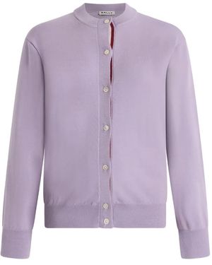 Bally Button-fastening Wool Cardigan - Purple